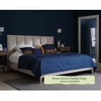 Kingsize Grand Bed Taransay Romo Linara Feather Grey 150cm Low Headend 6ins Legs