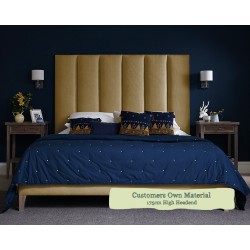 Kingsize Grand Bed Taransay Customers Own Material 175cm High Headend 6ins Legs