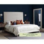 Kingsize Grand Bed Arran Romo Linara Feather Grey 165cm High Headend 6ins Legs