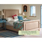 Small Double Bed Ghia Customers Own Material High Headend High Footend Self Piped
