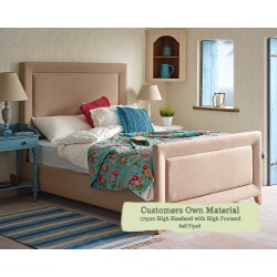 Double Bed Ghia Customers Own Material High Headend High Footend Self Piped