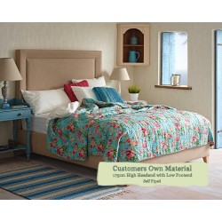 Super King Bed Ghia Customers Own Material High Headend Low Footend Self Piped