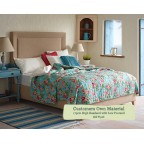 Emperor Bed Ghia Customers Own Material High Headend Low Footend Self Piped