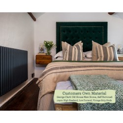 Small Double Bed Easdale George Clark Old House New Home High Headend Low Footend Self Buttoned Vintage Studs