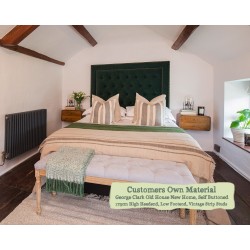 Emperor Bed Easdale George Clark Old House New Home High Headend Low Footend Self Buttoned Vintage Studs