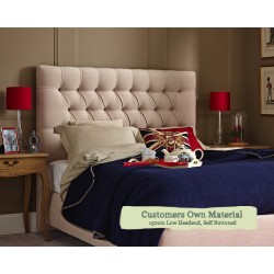 Single Bed Lismore Customers Own Material 150cm Low Headend Self Buttoned
