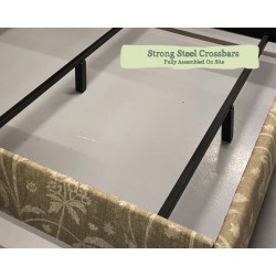 Single Bed Base Guernsey Fermoie Astrea Natural Strong Steel Crossbars