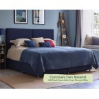 Kingsize Coll Bed Zip and Link Customers Own Material Self Piped Removable Cover Chrome Glides