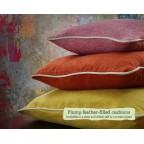 15ins 19ins and 22ins Scatter Cushions Contrast Piped in House Cotton Vanilla