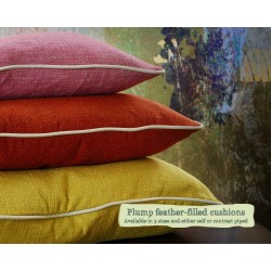 15ins 19ins and 22ins Scatter Cushions Contrast Piped in House Cotton Vanilla
