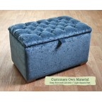Medium Ottoman Customers Own Material Deep Buttoned Lid 1ins Light Square Foot