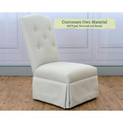 Lossie Chair Customers Own Material Self Piped Buttoned and Reveal