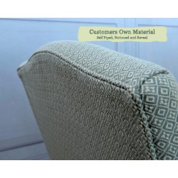 Lossie Chair Customers Own Material Self Piped Buttoned and Reveal