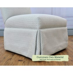 Lossie Chair Customers Own Material Self Piped Buttoned and Reveal