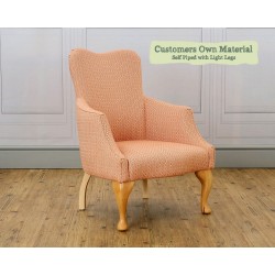 Eden Chair Customers Own Material Self Piped Light Legs