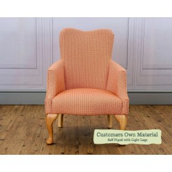 Eden Chair Customers Own Material Self Piped Light Legs