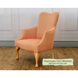 Eden Chair Customers Own Material Self Piped Light Legs
