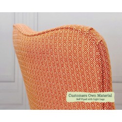 Eden Chair Customers Own Material Self Piped Light Legs