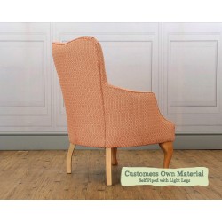 Eden Chair Customers Own Material Self Piped Light Legs