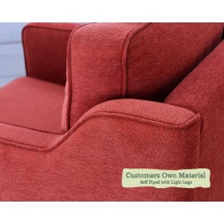 Helmsdale Chair Customers Own Material Self Piped Light Legs