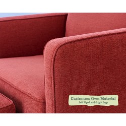 Helmsdale Chair Customers Own Material Self Piped Light Legs