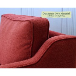 Helmsdale Chair Customers Own Material Self Piped Light Legs