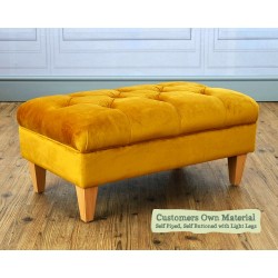 Teviot Chair Customers Own Material Self Piped Self Buttoned Light Legs