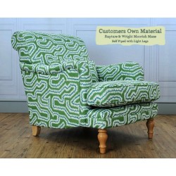 Esk Chair Rapture and Wright Moorish Maze Self Piped Light Legs