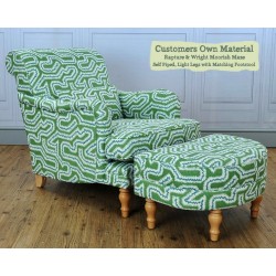 Esk Chair Rapture and Wright Moorish Maze Self Piped Light Legs