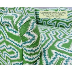 Esk Chair Rapture and Wright Moorish Maze Self Piped Light Legs