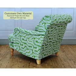 Esk Chair Rapture and Wright Moorish Maze Self Piped Light Legs