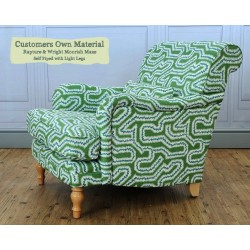 Esk Chair Rapture and Wright Moorish Maze Self Piped Light Legs