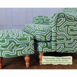 Esk Chair Rapture and Wright Moorish Maze Self Piped Light Legs