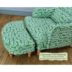 Esk Chair Rapture and Wright Moorish Maze Self Piped Light Legs