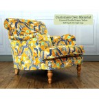 Esk Chair Linwood Double Dragon Yellow Self Piped Light Legs