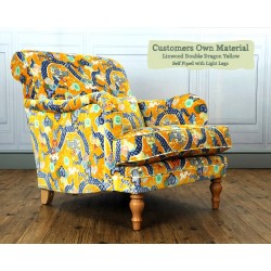 Esk Chair Linwood Double Dragon Yellow Self Piped Light Legs