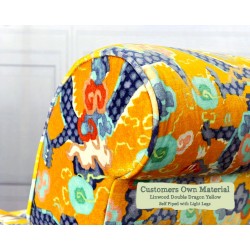 Esk Chair Linwood Double Dragon Yellow Self Piped Light Legs