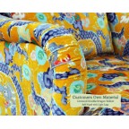 Esk Chair Linwood Double Dragon Yellow Self Piped Light Legs