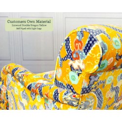 Esk Chair Linwood Double Dragon Yellow Self Piped Light Legs