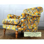 Esk Chair Linwood Double Dragon Yellow Self Piped Light Legs