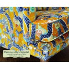 Esk Chair Linwood Double Dragon Yellow Self Piped Light Legs