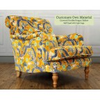 Esk Chair Linwood Double Dragon Yellow Self Piped Light Legs