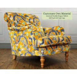 Esk Chair Linwood Double Dragon Yellow Self Piped Light Legs