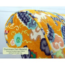 Esk Chair Linwood Double Dragon Yellow Self Piped Light Legs