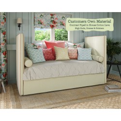 Harris Daybed Customers Own Material Contrast Piped House Cotton Lava High Ends Drawer Bolsters
