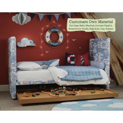 Harris Flexibed Port Isaac Sailor Nautical Contrast Piped House Cotton Vanilla High Ends Tray Bolsters