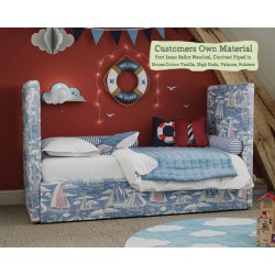 Harris Flexibed Port Isaac Sailor Nautical Contrast Piped House Cotton Vanilla High Ends Valance Bolsters