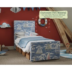 Harris Flexibed Port Isaac Sailor Nautical Contrast Piped House Cotton Vanilla High Headend Low Footend