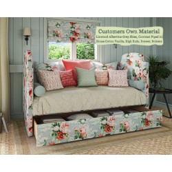 Puffin Daybed Linwood Albertine Grey Skies Contrast Piped House Cotton Vanilla High Ends Drawer Bolsters