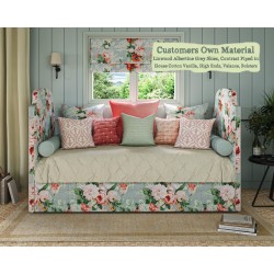 Puffin Daybed Linwood Albertine Grey Skies Contrast Piped House Cotton Vanilla High Ends Valance Bolsters